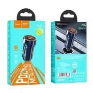   Hoco Z46A autós szivargyújtó töltő USB-C + USB-A QC3.0, 20W, zafírkék