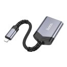 Hoco UA25 kártyaolvasó 2in1, Apple iPhone Lightning (8-pin) szürke
