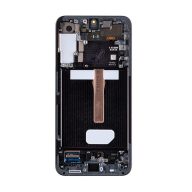   Samsung SM-S906B Galaxy S22 Plus kompatibilis LCD kijelző + érintő, kerettel, fekete