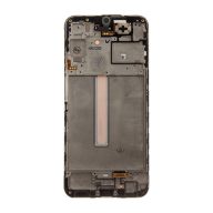   Samsung Galaxy A25 5G kompatibilis LCD kijelző + érintő, kerettel, fekete, SM-A256