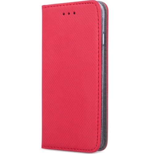 Huawei Y8p, Oldalra nyíló tok, stand, Smart Magnet, piros