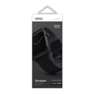   Uniq Straden vízálló bőr Apple Watch szíj, 49/45/44/42MM, fekete