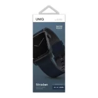   Uniq Straden vízálló bőr Apple Watch szíj, 49/45/44/42MM, kék