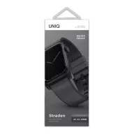   Uniq Straden vízálló bőr Apple Watch szíj, 49/45/44/42MM, szürke
