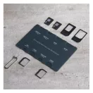 Uniq Sim Adaptor 7in1 utazó rendszerező, adapterhez / bankkártyához, fekete