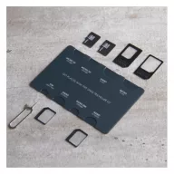   Uniq Sim Adaptor 7in1 utazó rendszerező, adapterhez / bankkártyához, fekete