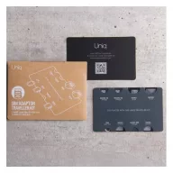   Uniq Sim Adaptor 7in1 utazó rendszerező, adapterhez / bankkártyához, fekete