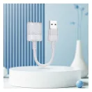 Hoco LS37 USB-A - 2 x 3,5mm Jack átalakító, fehér