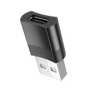 Hoco UA17 OTG adapter USB-A - USB-C, fekete