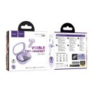 Hoco EQ6 TWS Shadow bluetooth headset, lila
