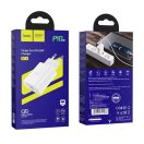 Hoco N14 hálózati tőltő adapter USB-C, PD, 20W, fehér