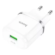 Hoco N3 hálózati töltő USB, QC3.0, 3A, 18W, fehér