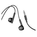 Hoco M93 vezetékes headset hangerőszabályzóval, 3,5mm Jack, fekete