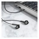 Hoco M93 vezetékes headset hangerőszabályzóval, 3,5mm Jack, fekete