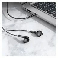  Hoco M93 vezetékes headset hangerőszabályzóval, 3,5mm Jack, fekete