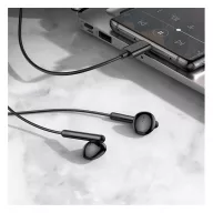   Hoco M93 vezetékes headset hangerőszabályzóval, Type C, fekete