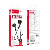   Hoco M93 vezetékes headset hangerőszabályzóval, Type C, fekete