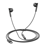   Hoco M93 vezetékes headset hangerőszabályzóval, Type C, fekete