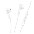 Hoco M93 vezetékes headset hangerőszabályzóval, Type C, fehér