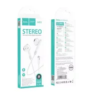   Hoco M93 vezetékes headset hangerőszabályzóval, Type C, fehér