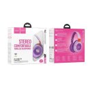 Hoco W43 Adventure bluetooth fejhallgató, lila