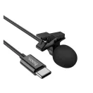 Hoco L14 vezetékes mikrofon mobiltelefonhoz, Type C, fekete