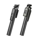 Hoco K19 Soul extra hosszú selfie bot, kinyitható lábakkal, távirányítóval, fekete