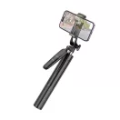 Hoco K19 Soul extra hosszú selfie bot, kinyitható lábakkal, távirányítóval, fekete