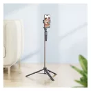 Hoco K19 Soul extra hosszú selfie bot, kinyitható lábakkal, távirányítóval, fekete