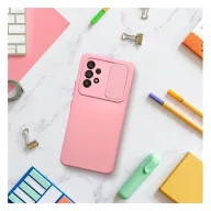   Slide Samsung A35 5G, kameravédős szilikon tok, rózsaszín