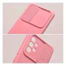 Slide Samsung A55 5G, kameravédős szilikon tok, rózsaszín