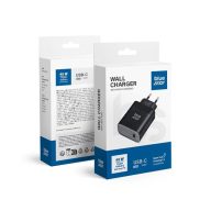   Blue Star hálózati töltő USB-C + 3A PD, 45W, QC 4.0 funkció, fekete