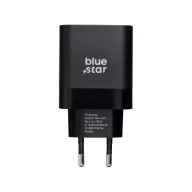   Blue Star hálózati töltő USB-C + 3A PD, 45W, QC 4.0 funkció, fekete