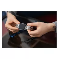 Forcell FA10 Apple Watch 38/40/41mm fém szíj, ezüst