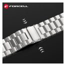 Forcell FA10 Apple Watch 42/44/45/49mm fém szíj, ezüst