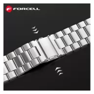 Forcell FA10 Apple Watch 42/44/45/49mm fém szíj, ezüst