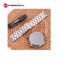 Forcell FS06 Samsung Watch 22mm fém szíj, ezüst