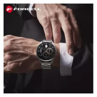Forcell FS06 Samsung Watch 22mm fém szíj, ezüst