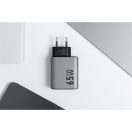 Forcell hálózati gyorstöltő 2xUSB-C + USB-A, PD + QC 4.0, 4A, GaN 65W, szürke