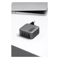   Forcell hálózati gyorstöltő 3xUSB-C + USB-A, PD + QC 4.0, 4A, 100W, kék