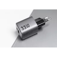   Forcell hálózati gyorstöltő USB-C + USB-A, PD + QC 4.0, 3A, 33W, kék