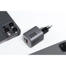 Forcell hálózati gyorstöltő USB-C + USB-A, PD + QC 4.0, 3A, 33W, kék