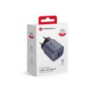 Forcell hálózati gyorstöltő USB-C + USB-A, PD + QC 4.0, 3A, 33W, kék