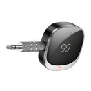 Hoco E80 AUX-Bluetooth adapter kijelzővel, fekete