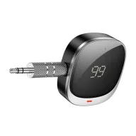 Hoco E80 AUX-Bluetooth adapter kijelzővel, fekete