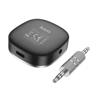Hoco E80 AUX-Bluetooth adapter kijelzővel, fekete