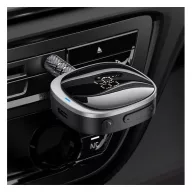 Hoco E80 AUX-Bluetooth adapter kijelzővel, fekete