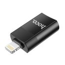 Hoco UA17 OTG adapter USB-A-Lightning, fekete