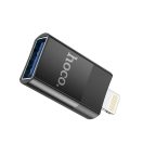 Hoco UA17 OTG adapter USB-A-Lightning, fekete