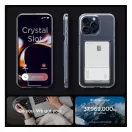 Spigen Crystal Slot Apple iPhone 15 Pro tok kártyatartóval, Crystal Clear, átlátszó